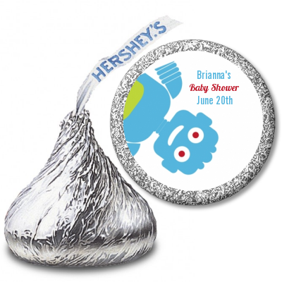 Robots - Hershey Kiss Baby Shower Sticker Labels