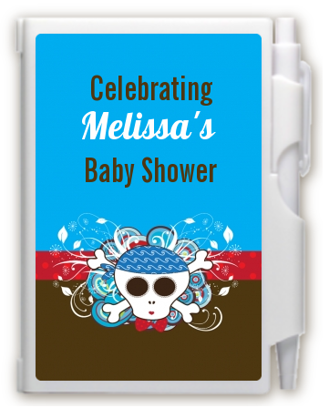 Rock Star Baby Boy Skull - Baby Shower Personalized Notebook Favor