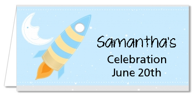 Rocket Ship - Personalized Baby Shower Place Cards