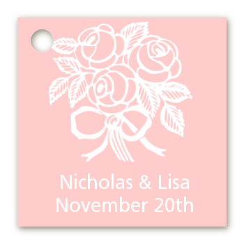 Roses - Personalized Bridal Shower Card Stock Favor Tags