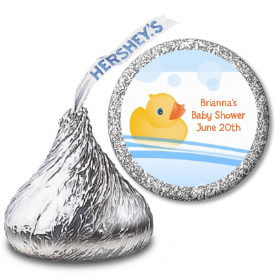 Rubber Ducky - Hershey Kiss Baby Shower Sticker Labels