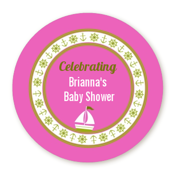  Sailboat Pink - Personalized Baby Shower Table Confetti 
