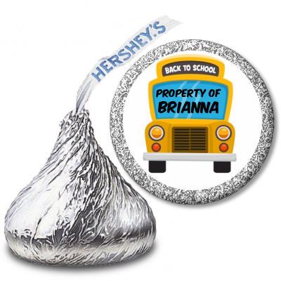 School Bus - Hershey Kiss School Sticker Labels