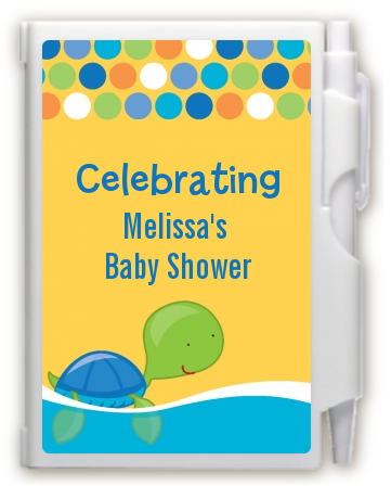Sea Turtle Boy - Baby Shower Personalized Notebook Favor