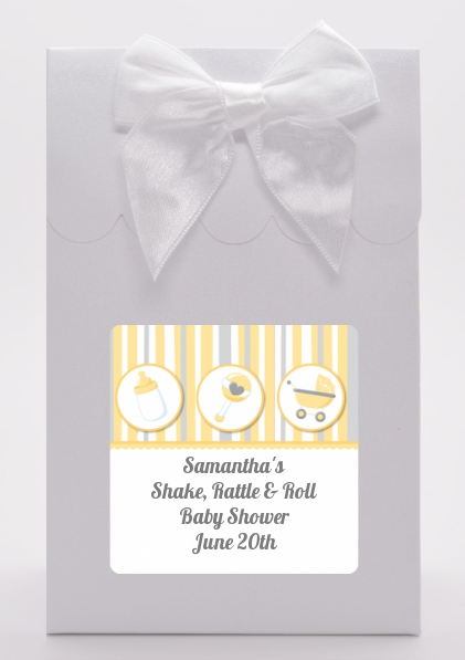 Shake, Rattle & Roll Yellow - Baby Shower Goodie Bags
