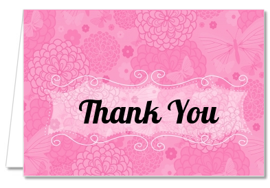 She's Ready To Pop Pink - Baby Shower Thank You Cards