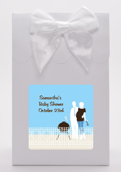 Silhouette Couple BBQ Boy - Baby Shower Goodie Bags