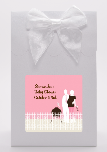 Silhouette Couple BBQ Girl - Baby Shower Goodie Bags