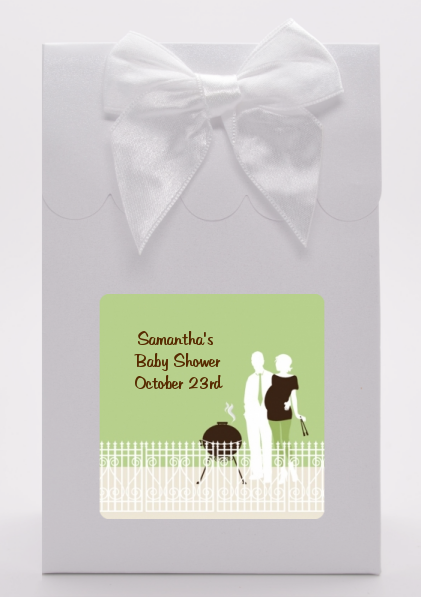 Silhouette Couple BBQ Neutral - Baby Shower Goodie Bags