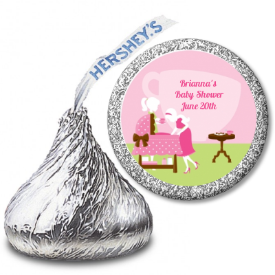 Sip and See It's a Girl - Hershey Kiss Baby Shower Sticker Labels