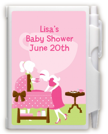 Sip and See It's a Girl - Baby Shower Personalized Notebook Favor