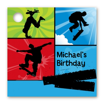 Skateboard - Personalized Birthday Party Card Stock Favor Tags