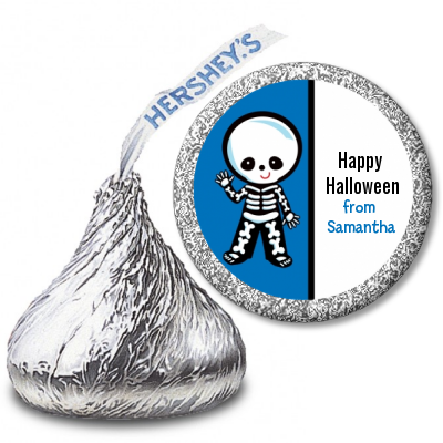 Skeleton - Hershey Kiss Halloween Sticker Labels