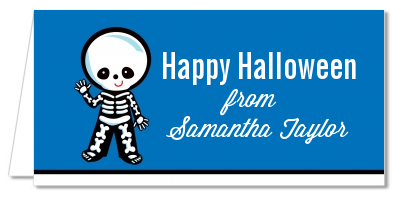 Skeleton - Personalized Halloween Place Cards