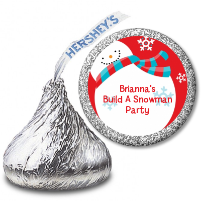 Snowman Fun - Hershey Kiss Christmas Sticker Labels