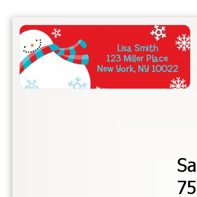 Snowman Fun - Christmas Return Address Labels