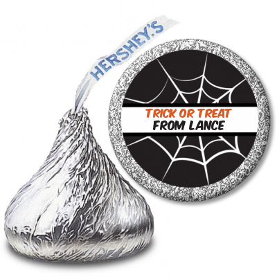 Spiders Web - Hershey Kiss Halloween Sticker Labels