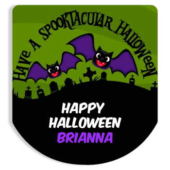 Spooky Bats - Personalized Hand Sanitizer Sticker Labels