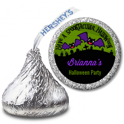 Spooky Bats - Hershey Kiss Halloween Sticker Labels