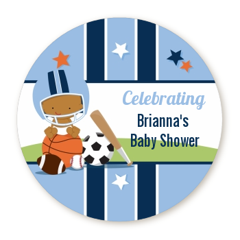  Sports Baby African American - Personalized Baby Shower Table Confetti 