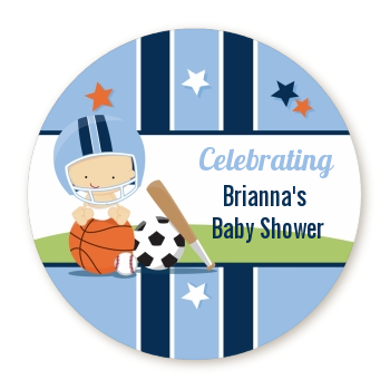  Sports Baby Caucasian - Personalized Baby Shower Table Confetti 