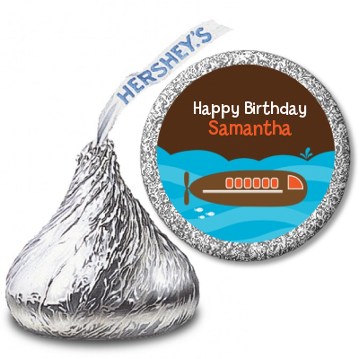 Submarine - Hershey Kiss Birthday Party Sticker Labels