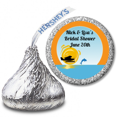 Sunset Trip - Hershey Kiss Bridal Shower Sticker Labels