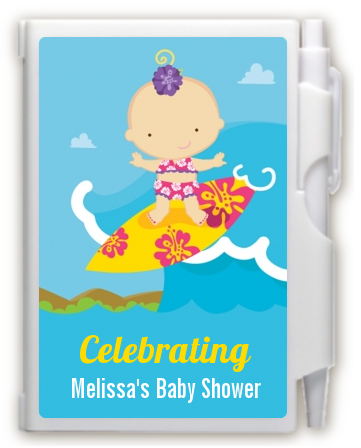 Surf Girl - Baby Shower Personalized Notebook Favor