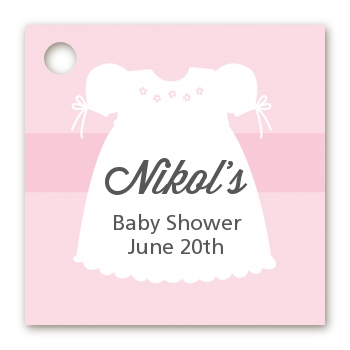 Sweet Little Lady - Personalized Baby Shower Card Stock Favor Tags