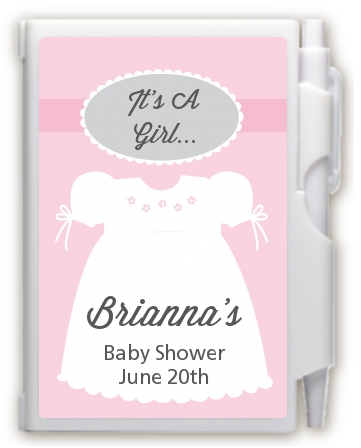 Sweet Little Lady - Baby Shower Personalized Notebook Favor
