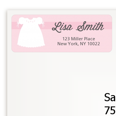 Sweet Little Lady - Baby Shower Return Address Labels