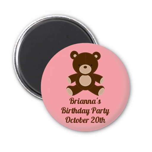  Teddy Bear - Personalized Birthday Party Magnet Favors Blue