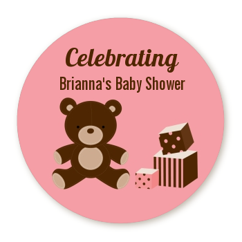  Teddy Bear Pink - Personalized Baby Shower Table Confetti 