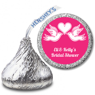 The Love Birds - Hershey Kiss Bridal Shower Sticker Labels