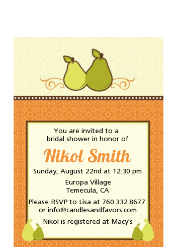 The Perfect Pair - Bridal Shower Petite Invitations