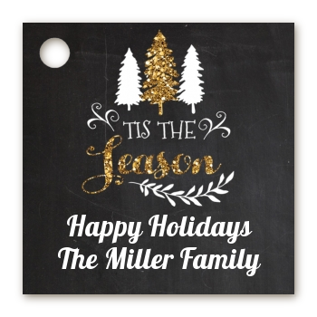 Tis The Season - Personalized Christmas Card Stock Favor Tags