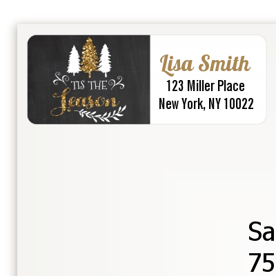 Tis The Season - Christmas Return Address Labels