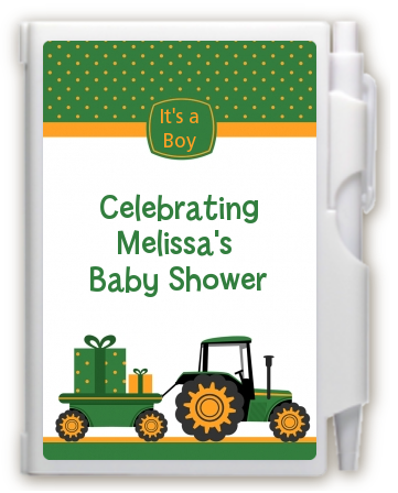 Tractor Truck - Baby Shower Personalized Notebook Favor