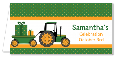 Tractor Truck - Personalized Baby Shower Place Cards