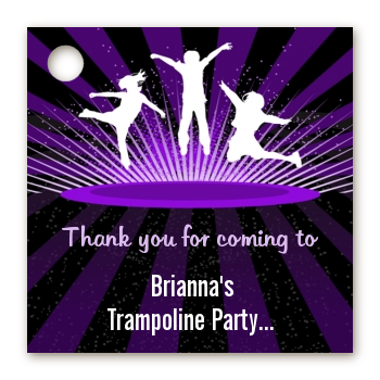 Trampoline - Personalized Birthday Party Card Stock Favor Tags