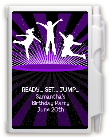 Trampoline - Birthday Party Personalized Notebook Favor