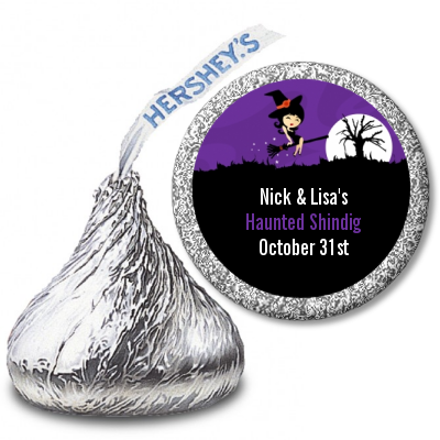 Trendy Witch - Hershey Kiss Halloween Sticker Labels