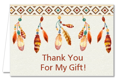 Dream Catcher - Birthday Party Thank You Cards