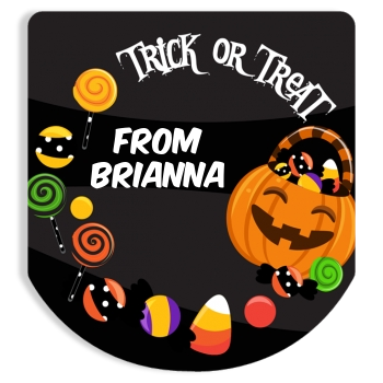 Trick or Treat Candy - Personalized Hand Sanitizer Sticker Labels