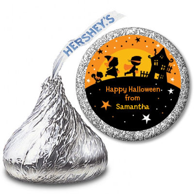 Trick or Treat - Hershey Kiss Halloween Sticker Labels