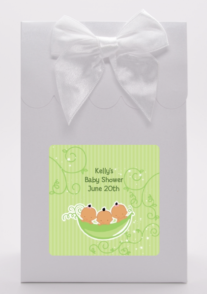  Triplets Three Peas in a Pod Hispanic - Baby Shower Goodie Bags 2 Boys 1 Girl