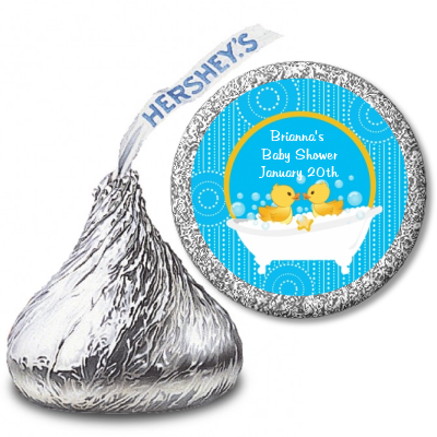 Twin Duck - Hershey Kiss Baby Shower Sticker Labels