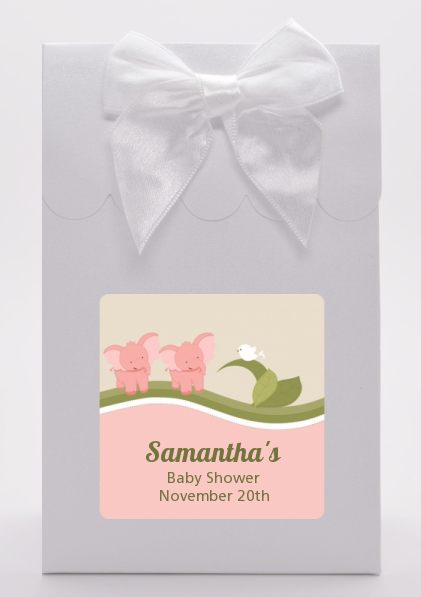 Twin Elephant Girls - Baby Shower Goodie Bags