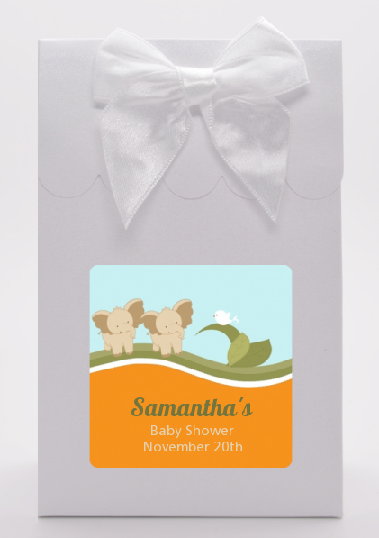 Twin Elephants - Baby Shower Goodie Bags