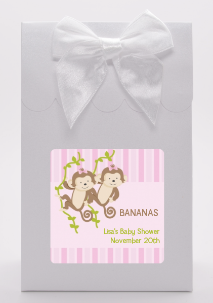 Twin Monkey Girls - Baby Shower Goodie Bags